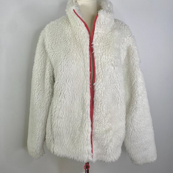 Tommy Hilfiger - White Faux Shearling Winter Zip-Up Jacket - Picture 2 of 13